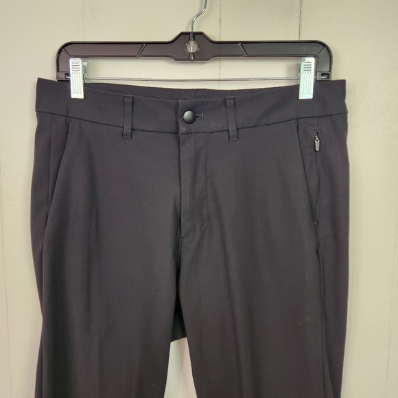 Lululemon Commission Pant Slim Warpstreme 34" Black Pants Mens Size 30 Active - Picture 4 of 9